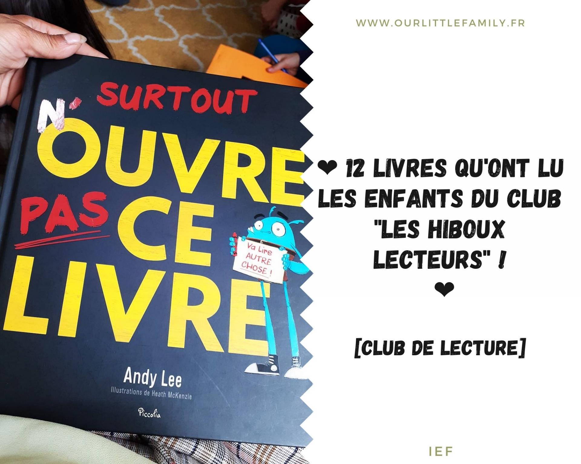 12 livres qu ont lu les enfants du club les hiboux lecteurs