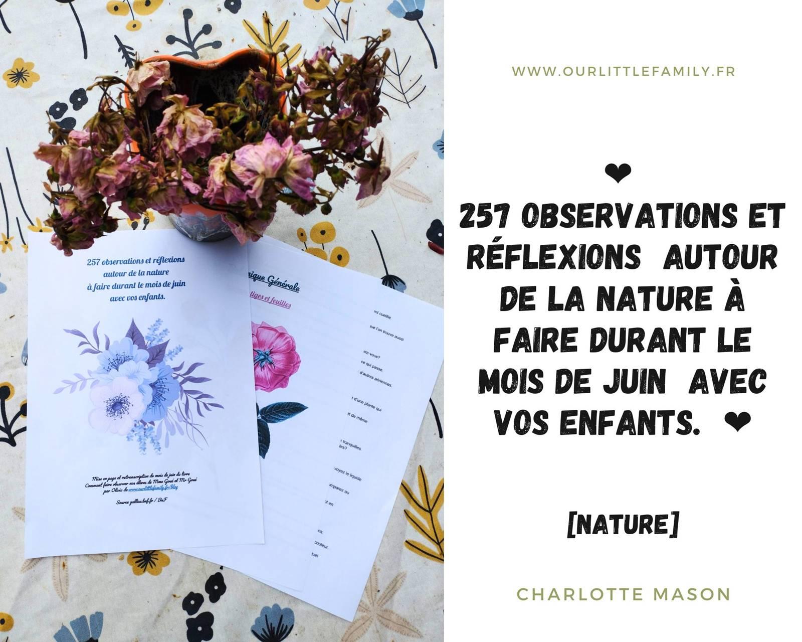 257 observations et reflexions autour de la nature a faire durant le mois de juin avec vos enfants