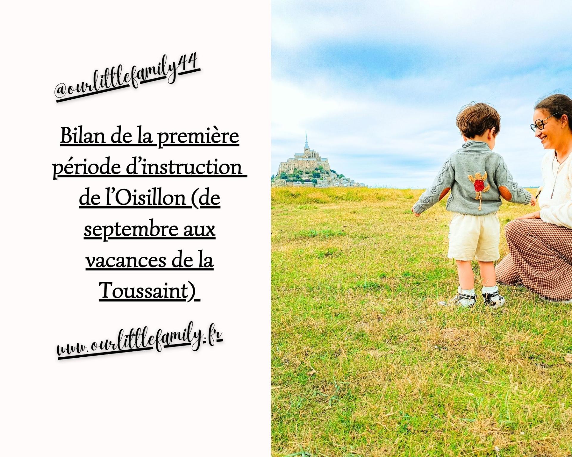 Bilan de la premiere periode d instruction de septembre aux vacances de la toussaint