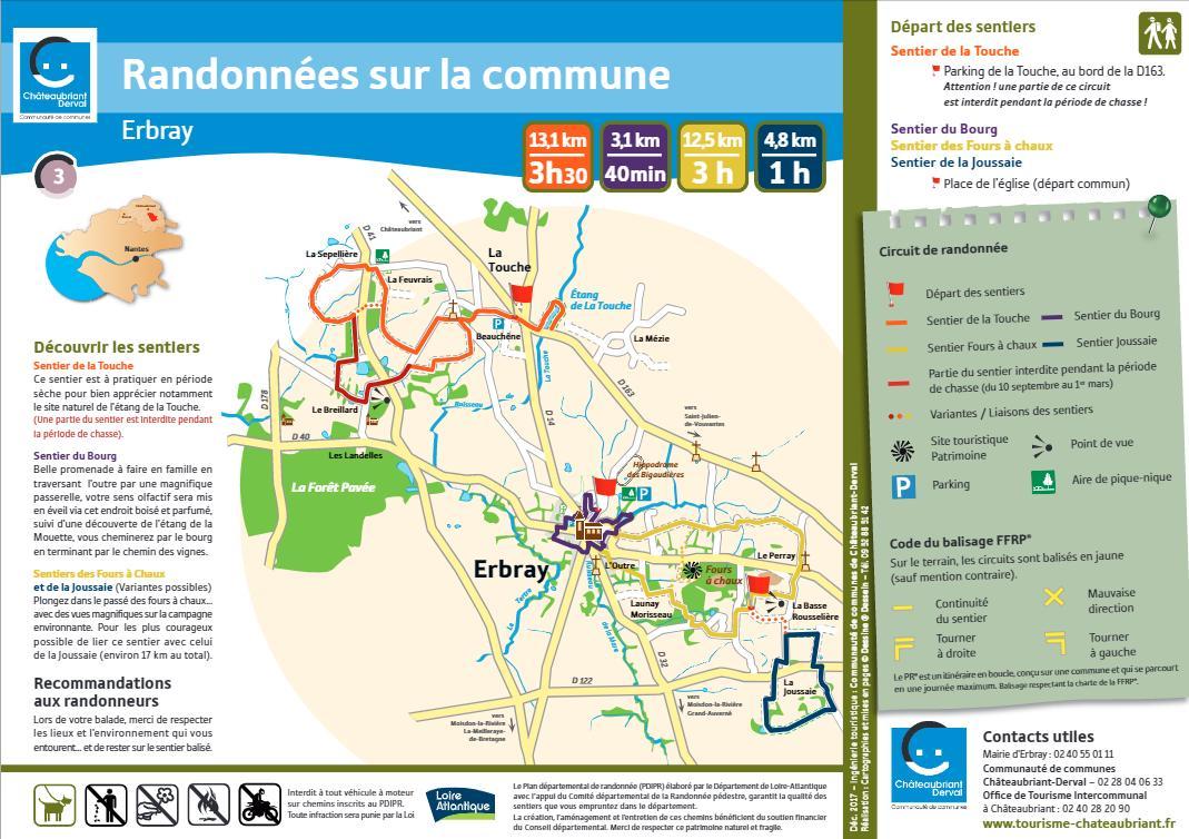 Carte de randonnees erbray