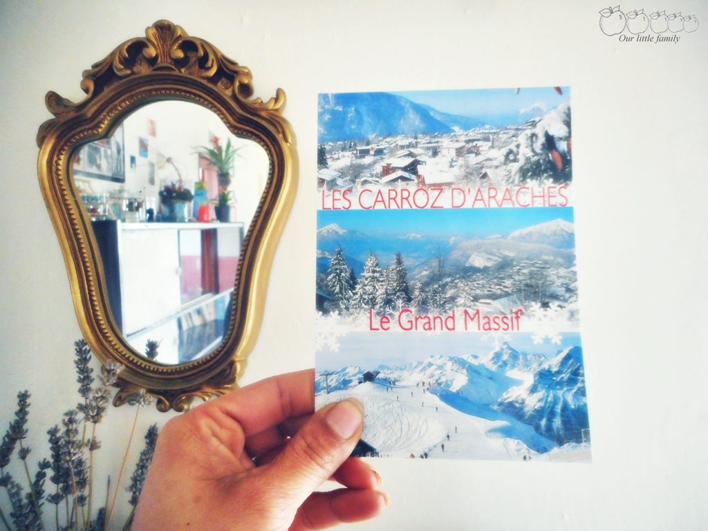 Carte postale bleu neige