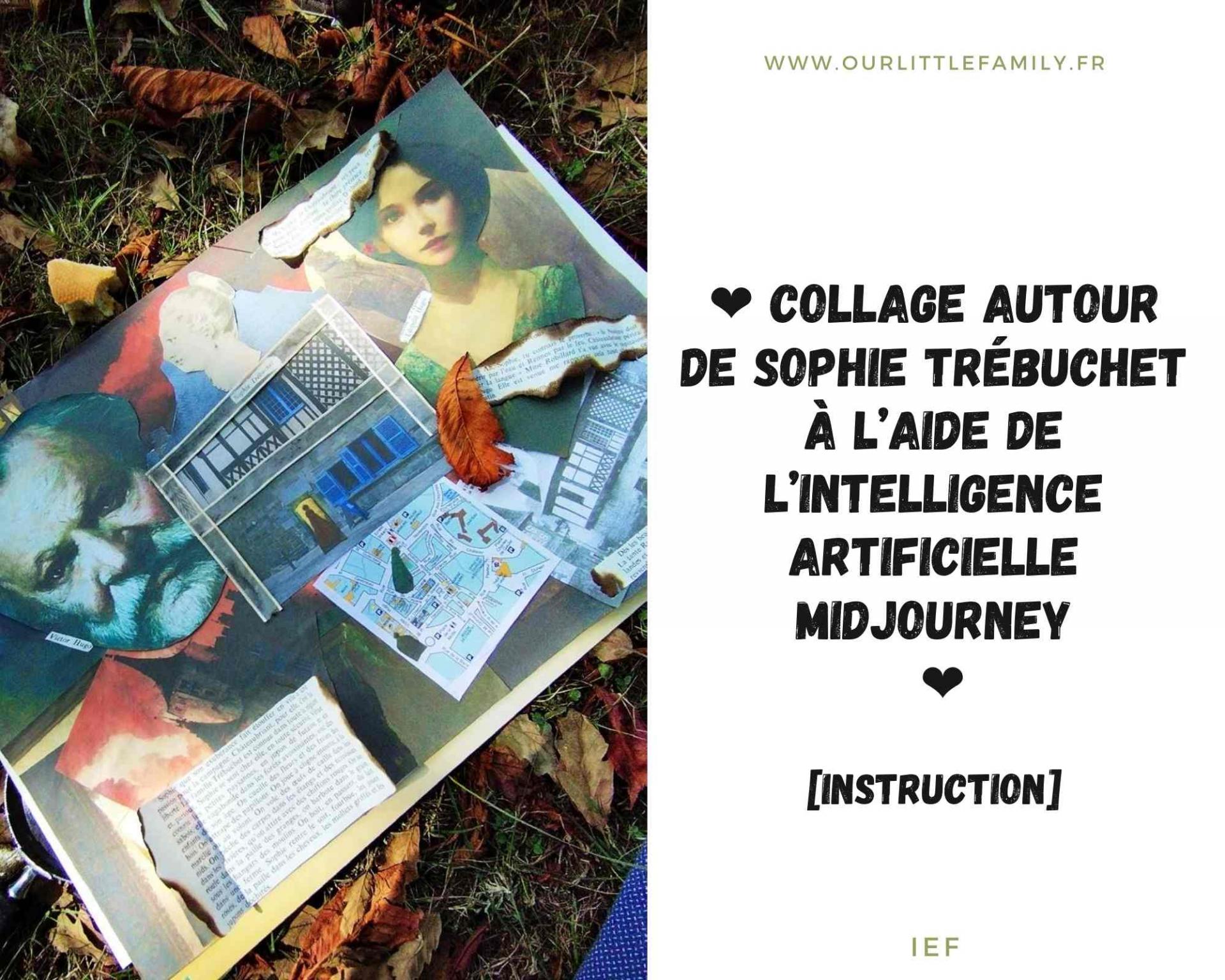 Collage autour de sophie trebuchet a l aide de l intelligence artificielle midjourney