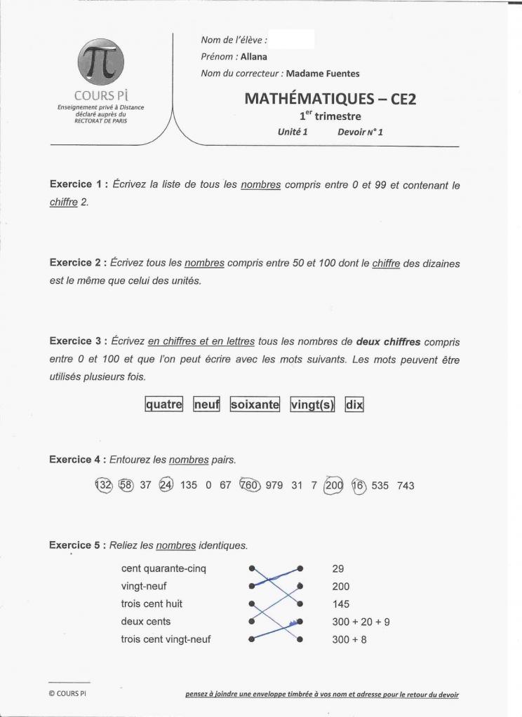 Cours pi devoir 1