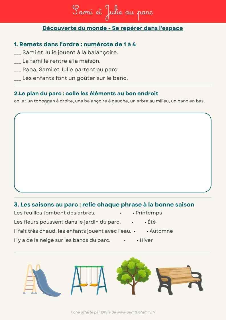 Decouverte du monde le parc