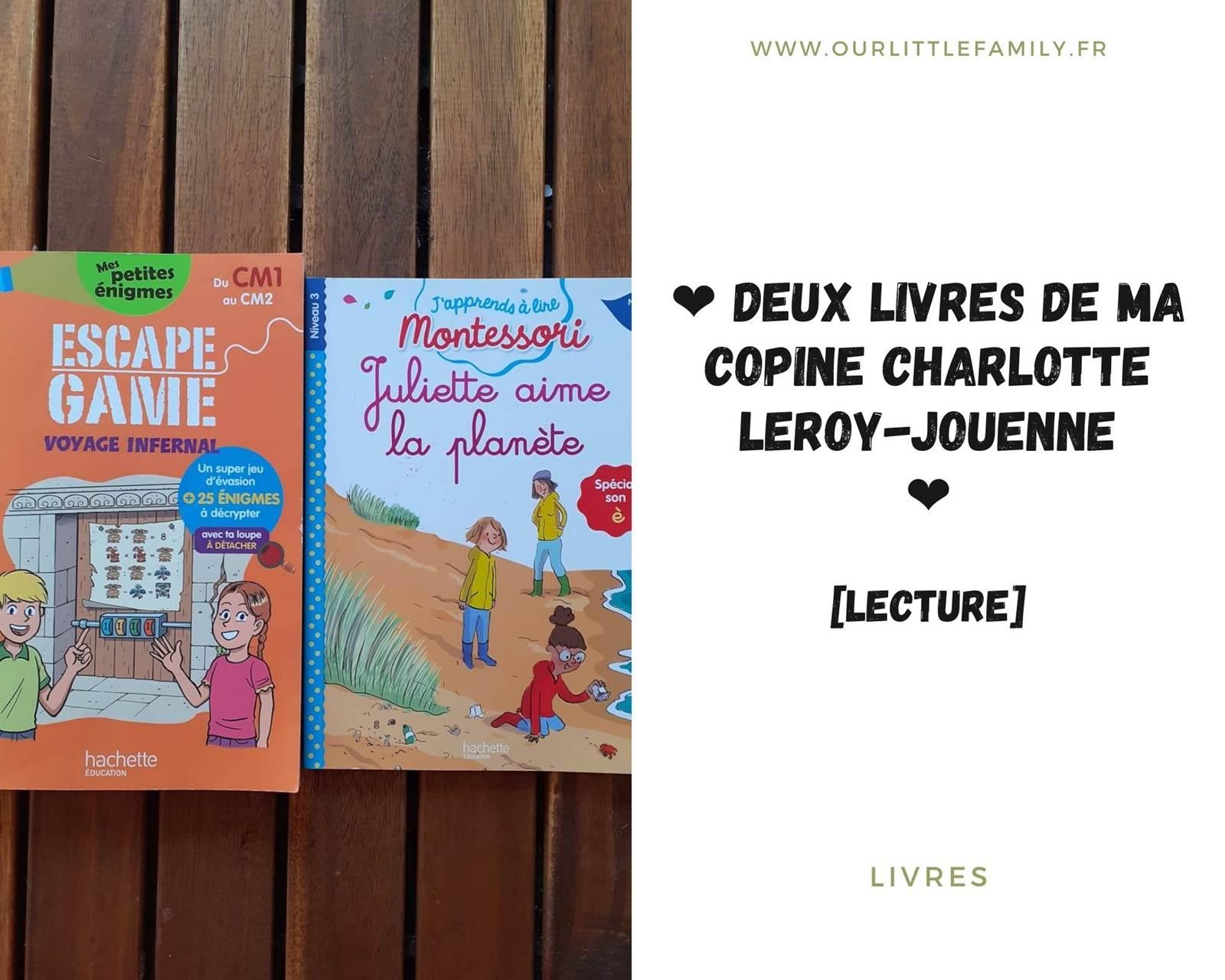 Deux livres jeunesse de charlotte leroy jouenne