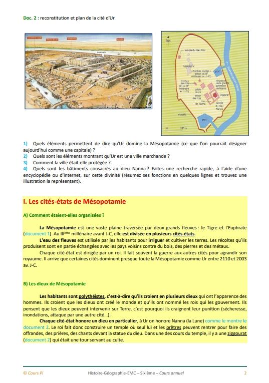 Histoire sixieme cours pi 2