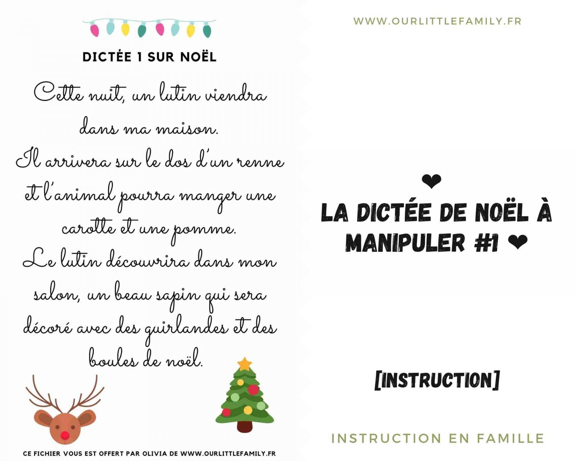 La dictee de noel a manipuler 1