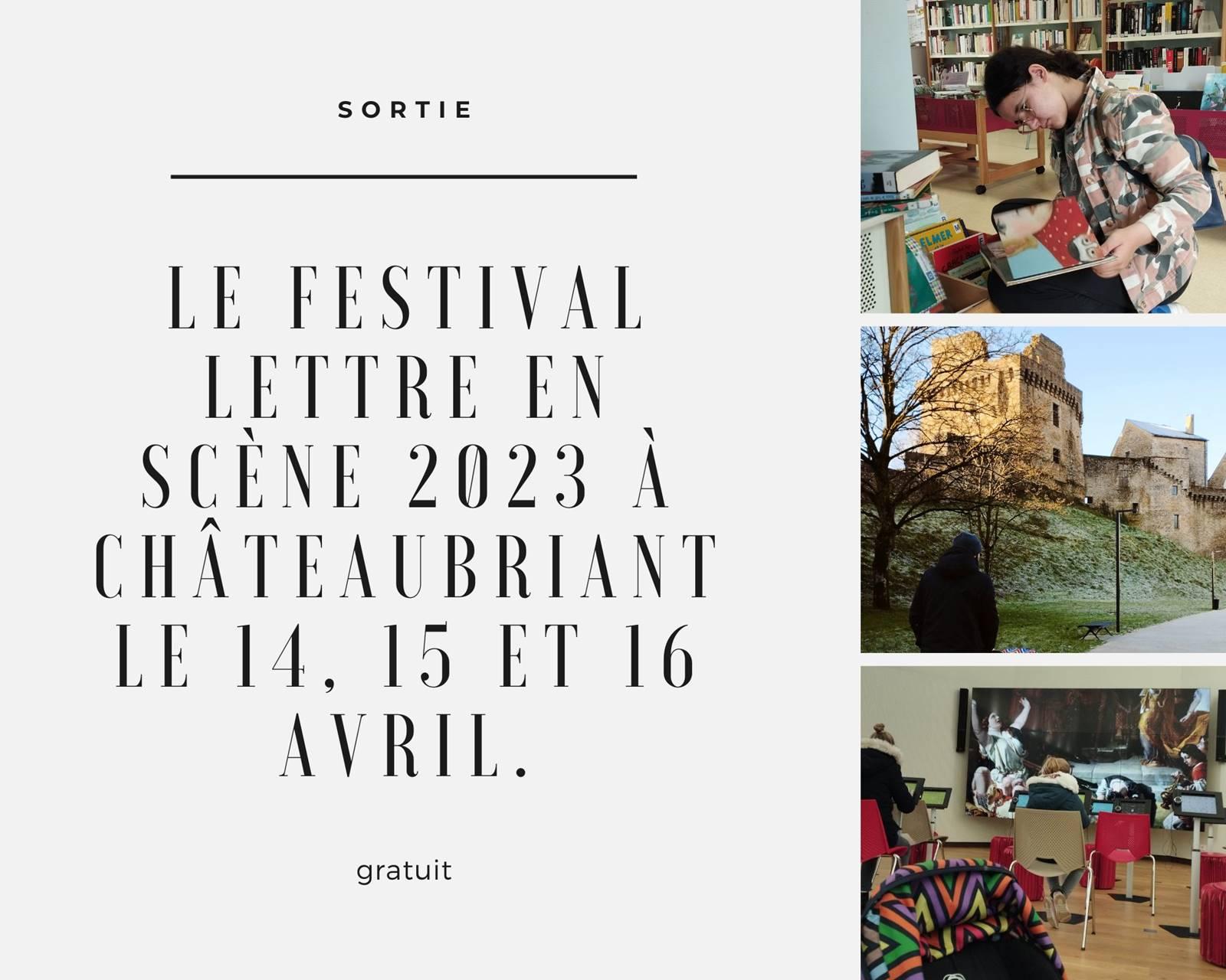 Le festival lettre en scene 2023 a chateaubriant