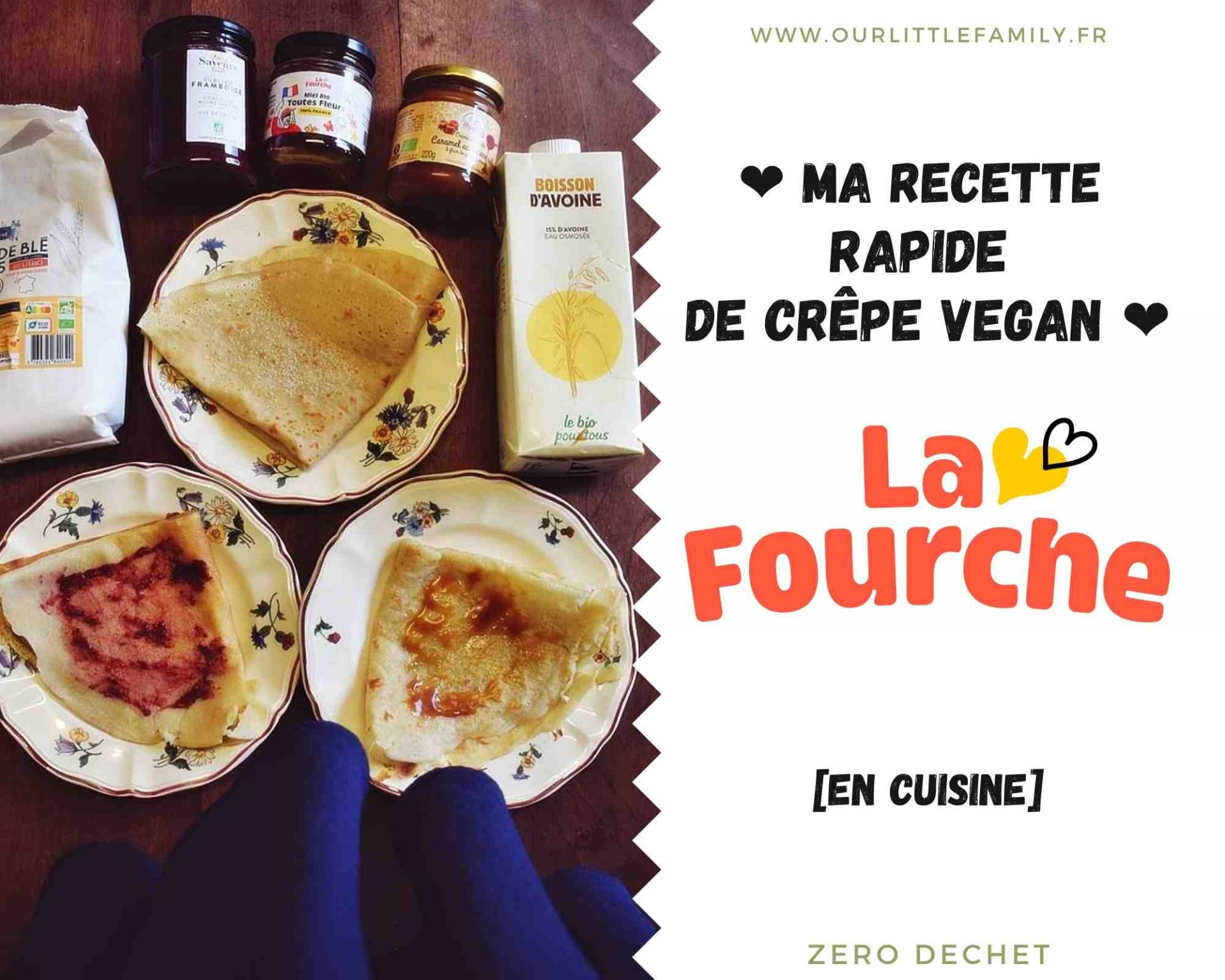 Ma recette rapide de crepe vegan