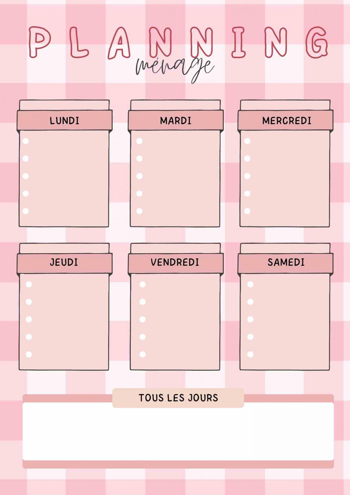 Planning vierge