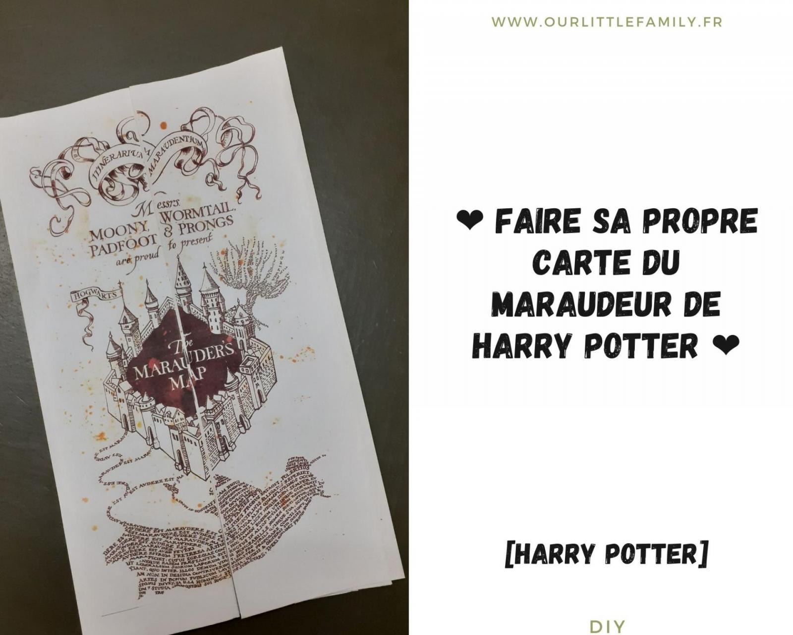 Carnet avec carte du Maraudeur, Harry Potter