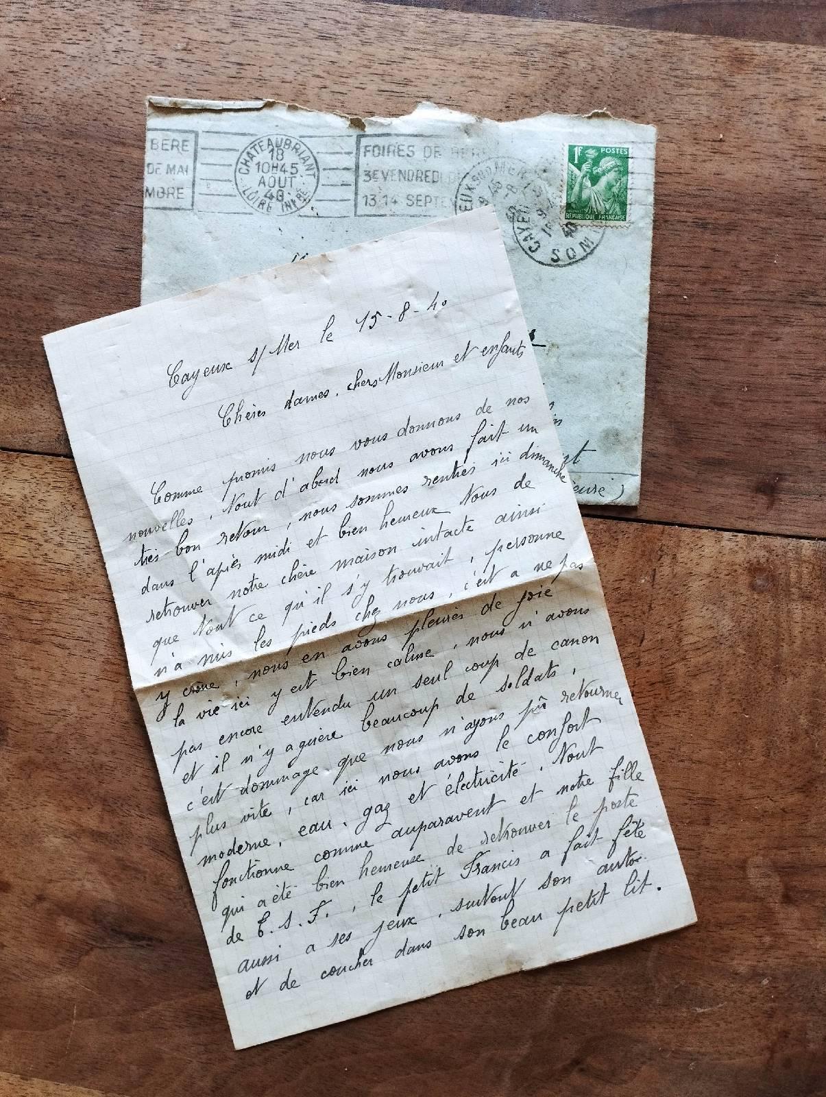 Une lettre d aout 1940 ou petit temoignage d une civile durant la seconde guerre mondialeimg 20230304 133724